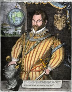 Porträt von Sir Francis Drake (Gravur)