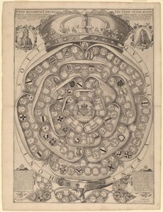 Talbots Rose: Ein Verzeichnis der Ritter des Hosenbandordens, 1486-1589 von Jodocus Hondius I after Thomas Talbot