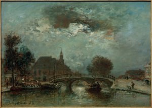 Das Alt-Frauen- und Kinderhaus am Spui in Den Haag von Johan Barthold Jongkind