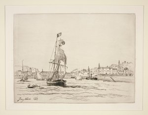 Eingang zum Hafen von Honfleur von Johan Barthold Jongkind