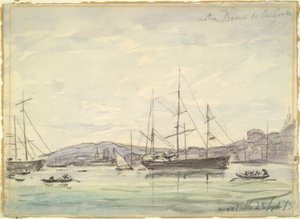 Hafenszene, Marseille von Johan Barthold Jongkind