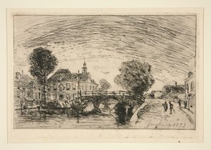 Die Brücke über den Kanal von Johan Barthold Jongkind