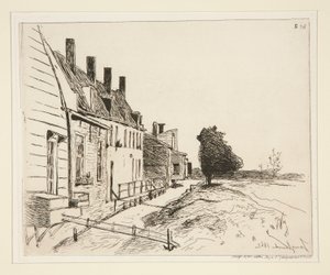 Die Häuser am Kanal von Johan Barthold Jongkind