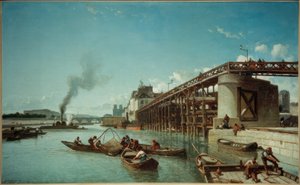 Paris, Hafenbrücke an der Seine (Le Pont de l’Estacade)