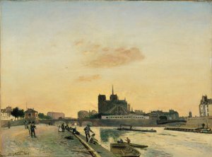 Ansicht von Notre-Dame, Paris, 1864 von Johan Barthold Jongkind