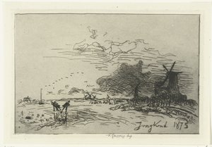 Winterlandschaft bei Rotterdam von Johan Barthold Jongkind