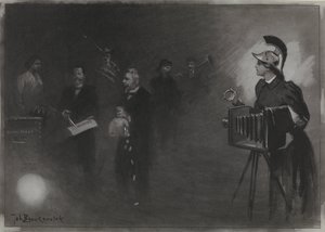 Entwurf für Illustration in De Amsterdammer: Die Thronrede, 24. Sept. 1905 von Johan Braakensiek