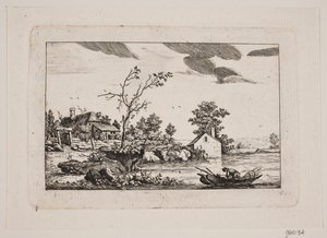 Landschaft bei einem See von Johan Bülow