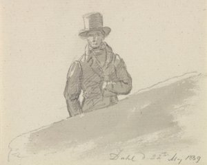 Männliche Figur mit Hut von Johan Christian Dahl