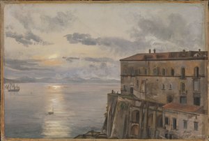 Die Kaserne von Pizzofalcone, Neapel von Johan Christian Dahl