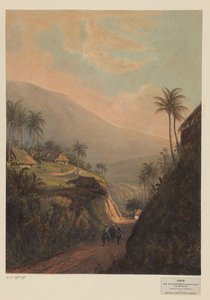 Ansicht einer Straße zum Tal von Salak auf Java