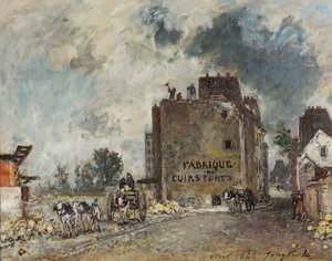 Abrissarbeiten in der Rue des Franc-Bourgeois St. Marcel von Johan Jongkind