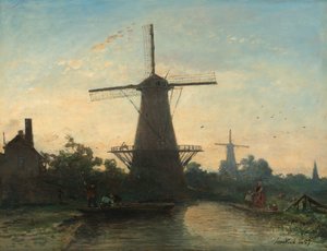 Mühlen bei Rotterdam von Johan Jongkind