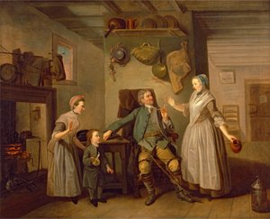 David Garrick und Mary Bradshaw in David Garricks "The Farmer