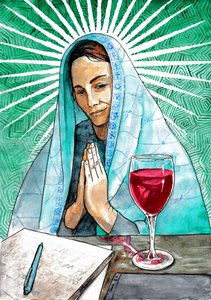 Spirituelle Frau beim Nachdenken von Johan Liewendahl