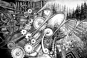 Steampunk-Digitalwald von Johan Liewendahl