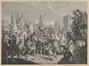 Davids Triumphzug nach dem Kampf mit Goliath
