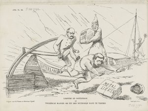 Spotprent über Bismarck und den Deutschen Bund, 1866