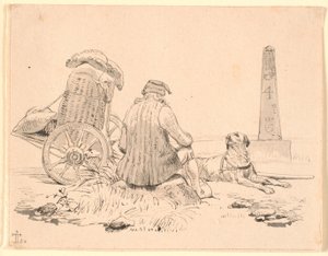Der Hausierer und sein Hund von Johan Thomas Lundbye