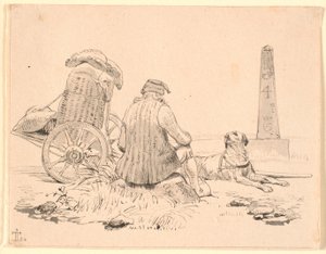 Der Hausierer und sein Hund von Johan Thomas Lundbye