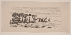 Landschaft mit einer Reihe von Bäumen von Johan Thomas Lundbye