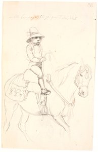 Kleiner Junge reitet auf einem Pferd von Johan Thomas Lundbye