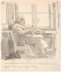Porträt von J. Th. Lundbyes Großvater, Justizrat und Zollverwalter E. Bonnevie von Johan Thomas Lundbye