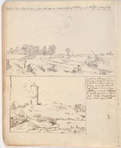 Seeländische Landschaft, gezeichnet auf Seite 16 f.o. von Johan Thomas Lundbye