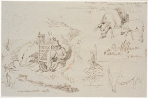 Studieblatt von Vognserup von Johan Thomas Lundbye