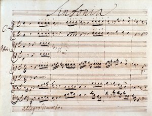 Erste Seite der Partitur von Adriano in Siria von J A Hasse (1752) von Johann Adolph Hasse