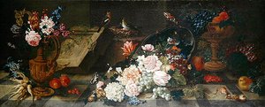 Stillleben mit Blumen und Früchten, ca. 1785-87 von Johann Amandus Winck