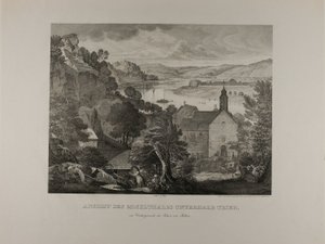 Blick auf das Moseltal unterhalb von Trier mit den Felsen von Pallien im Vordergrund von Johann Anton Alban Ramboux