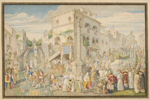 Fest allgemein bekannt als Infiorata im Oktav des Fronleichnams in Genzano