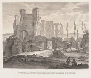Innenansicht der römischen Bäder in Trier von Johann Anton Ramboux