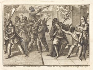 Der Kapitän erlangt seine Freiheit zurück von Johann Balthasar Probst after Johann Jacob Schübler