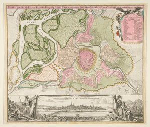 Karte von Wien von Johann Baptista Homann
