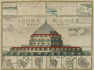 Plan der Festung Kronstadt, 1750