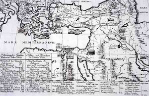 Karte der Orte im ersten Buch von 