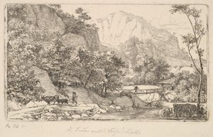 Bauer mit Kuh und Kalb, im Unterberg bei Berchtesgaden, 1818