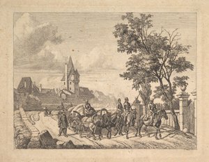 Die Kosaken eskortieren den Gepäckwagen, 1816 von Johann Christian Erhard