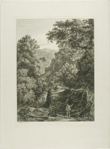 In Subiaco, aus Malerisch Radierte Prospekte aus Italien von Johann Christian Reinhart