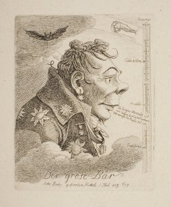 "Der große Bär", Karikatur des russischen Grafen Mattweff (möglicherweise der Maler Fyodor Matveyev)