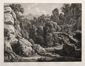 Heroische Landschaft: Landschaft mit der Versuchung Christi, 1799