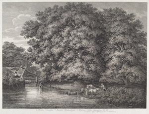 Die Mühle bei den großen Eichen von Johann Christian Reinhart