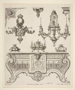 Blatt mit Ornamentdesigns von Johann Christoph Hafner