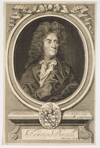 Porträt von Henry Purcell (1659-1695) graviert von Robert White (1645-1703) von Johann Closterman