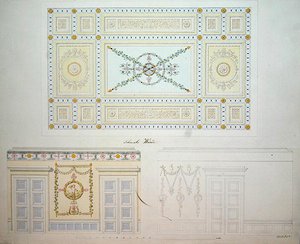 Dekorative Entwürfe für das Innere des Beberbeck-Palastes, von Israel Schwalm von Johann Conrad (after) Bromeis