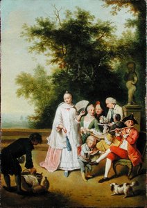 Ein Fest auf einer Terrasse