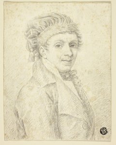 Büste eines Mannes mit Hut von Johann Elias Ridinger
