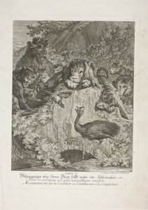Fabel V, Tafel fünf aus Lehrreiche Fabeln aus dem Reiche der Tiere